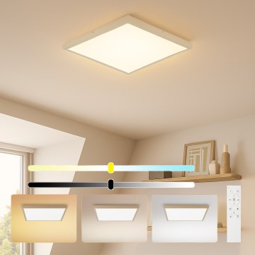 Brilagi - LED stmievateľné kúpeľňové stropné svietidlo FRAME SMART LED/50W/230V 60x60 cm 3000-6000K IP44 béžové + diaľkové ovládanie