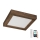 Brilagi - LED Stmievateľné kúpeľňové stropné svietidlo WOODY FRAME LED/24W/230V dub orech 30x30 cm 3000-6000K IP44 + diaľkové ovládanie