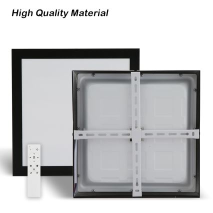 Brilagi - LED Stmievateľné kúpeľňové stropné svietidlo FRAME SMART LED/24W/230V 30x30 cm 3000-6000K IP44 čierna + diaľkové ovládanie