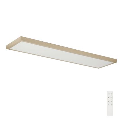 Brilagi - LED Stmievateľné kúpeľňové stropné svietidlo FRAME SMART LED/50W/230V 120x30 cm 3000-6000K IP44 béžová + diaľkové ovládanie