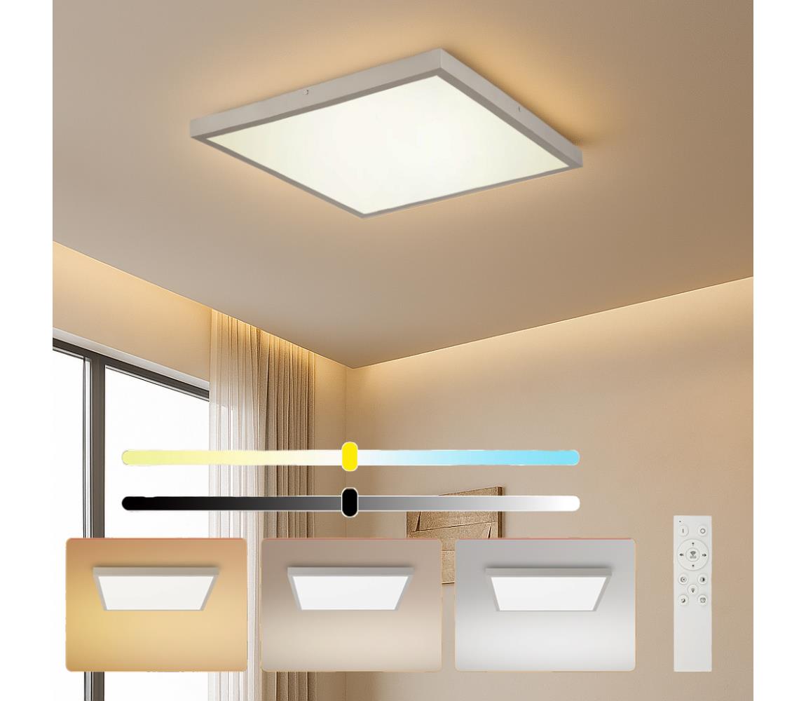 Brilagi - LED stmievateľné kúpeľňové svietidlo FRAME SMART LED/50W/230V 60x60 IP44 + diaľkový ovládač BRI338