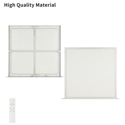 Brilagi - stmievateľné LED kúpeľňové stropné svietidlo FRAME SMART LED/50W/230V 60x60 cm 3000-6000K IP44 strieborné + diaľkový ovládač