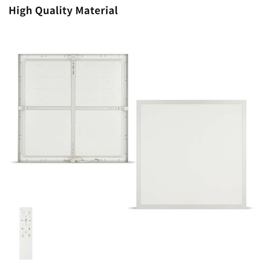 Brilagi - stmievateľné LED kúpeľňové stropné svietidlo FRAME SMART LED/50W/230V 60x60 cm 3000-6000K IP44 strieborné + diaľkový ovládač