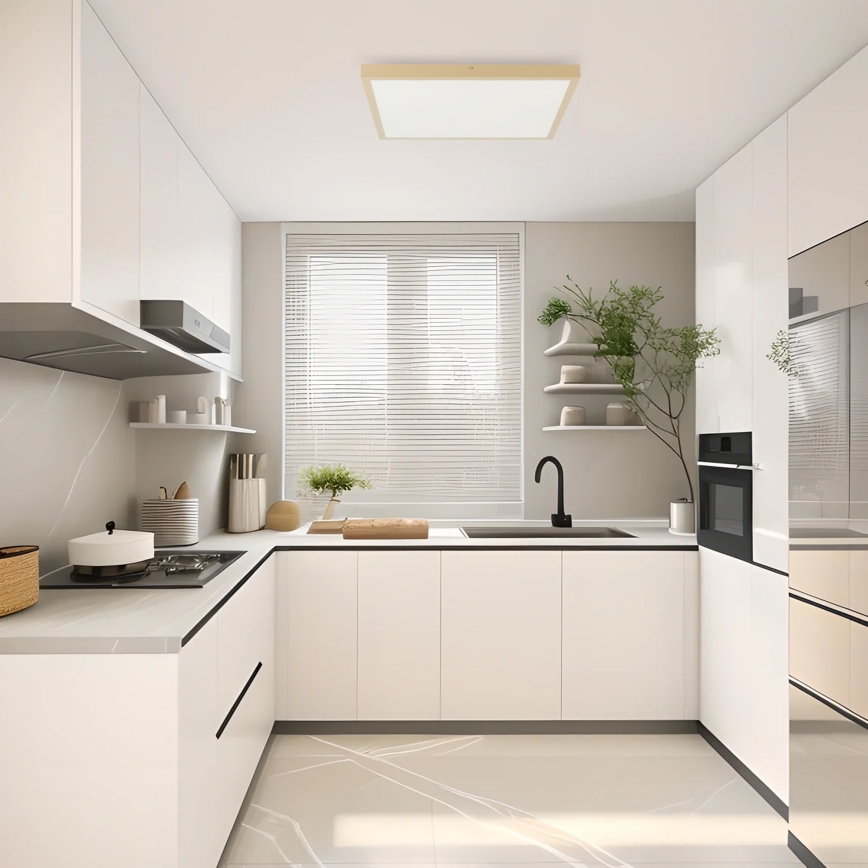Brilagi - LED stmievateľné kúpeľňové stropné svietidlo FRAME SMART LED/50W/230V 60x60 cm 3000-6000K IP44 béžové + diaľkové ovládanie