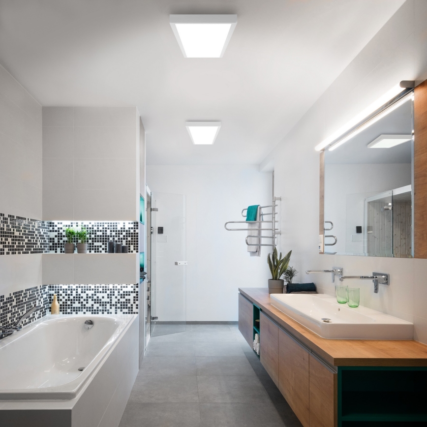 Brilagi - Stmievateľné LED kúpeľňové stropné svietidlo FRAME SMART LED/50W/230V 30x120 cm 3000-6000K IP44 biela + diaľkové ovládanie