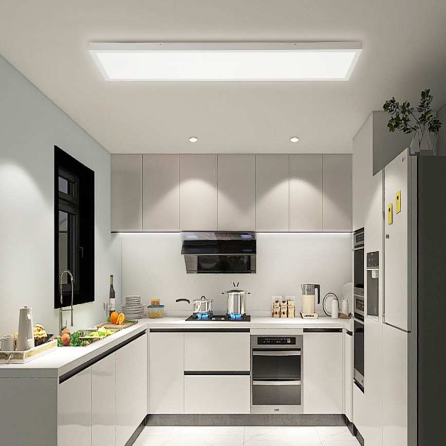 Brilagi - Stmievateľné LED kúpeľňové stropné svietidlo FRAME SMART LED/50W/230V 30x120 cm 3000-6000K IP44 biela + diaľkové ovládanie