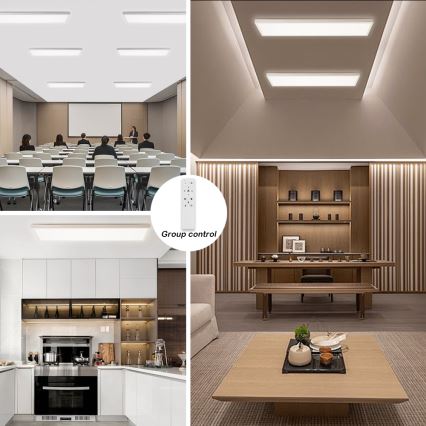 Brilagi - Stmievateľné LED kúpeľňové stropné svietidlo FRAME SMART LED/50W/230V 30x120 cm 3000-6000K IP44 biela + diaľkové ovládanie