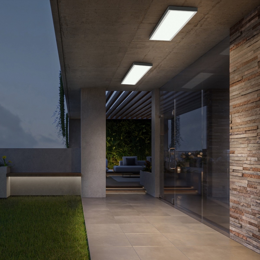 Brilagi - Stmievateľné LED kúpeľňové stropné svietidlo FRAME SMART LED/50W/230V 30x120 cm 3000-6000K IP44 biela + diaľkové ovládanie