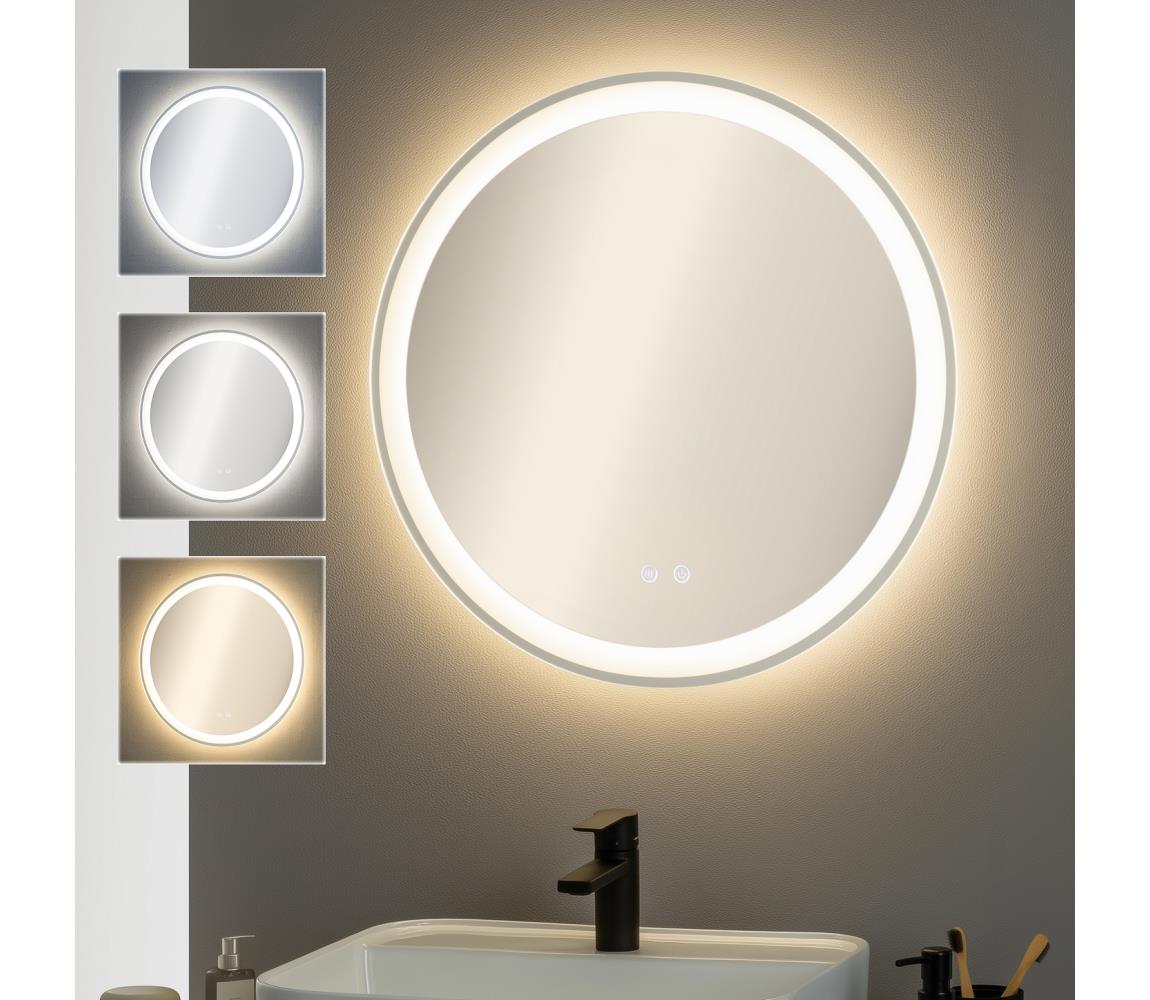 Brilagi-LED stmievateľné kúpeľňové vyhrievané zrkadlo s podsvietením AVA PRO LED/18W/230V priemer 60 cm IP44 FG-GM1109-18W