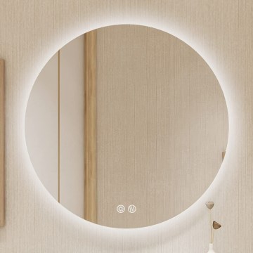 Brilagi - LED Stmievateľné kúpeľňové vyhrievané zrkadlo s podsvietením DEMI PRO LED/20W/230V pr. 60 cm 3000/4000/6500K IP44