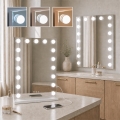 BRILAGI - LED stmievateľné líčiace zrkadlo HOLLYWOOD LED/15W/230V CCT + 2x USB 55x77 cm biela