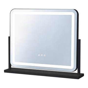 Brilagi - LED Stmievateľné make-up zrkadlo ARIZONA LED/25W/230V 3000/4000/6500K 55x44 cm čierna