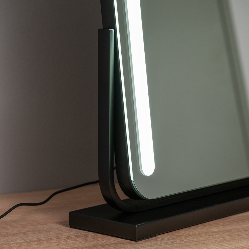 BRILAGI - LED stmievateľné make-up zrkadlo CALIFORNIA LED/22W/230V 3000/4000/6500K 58x43 cm čierne