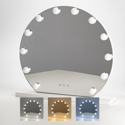 Brilagi - LED stmievateľné make-up zrkadlo HOLLYWOOD LED/12W/230V 3000/4000/6500K