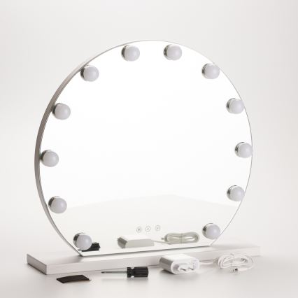 Brilagi - LED stmievateľné make-up zrkadlo HOLLYWOOD LED/12W/230V 3000/4000/6500K