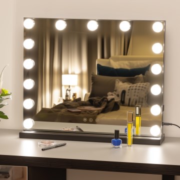 Brilagi - LED stmievateľné make-up zrkadlo HOLLYWOOD LED/15W/230V 3000/4000/6500K