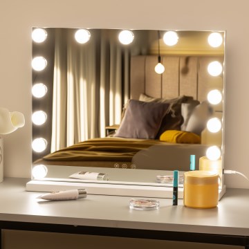 Brilagi - LED stmievateľné make-up zrkadlo HOLLYWOOD LED/15W/230V 3000/4000/6500K