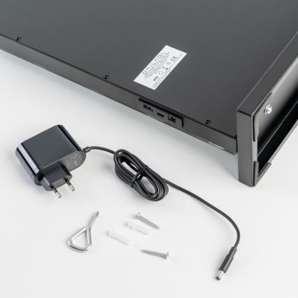 BRILAGI - LED Stmievateľné make-up zrkadlo HOLLYWOOD LED/15W/230V CCT + 2x USB 60x50 cm čierne