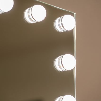 BRILAGI - LED stmievateľné líčiace zrkadlo HOLLYWOOD LED/15W/230V CCT + 2x USB 55x77 cm biela