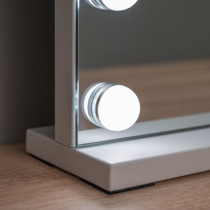 BRILAGI - LED stmievateľné make-upové zrkadlo HOLLYWOOD LED/15W/230V CCT + 2x USB 60x50 cm biela