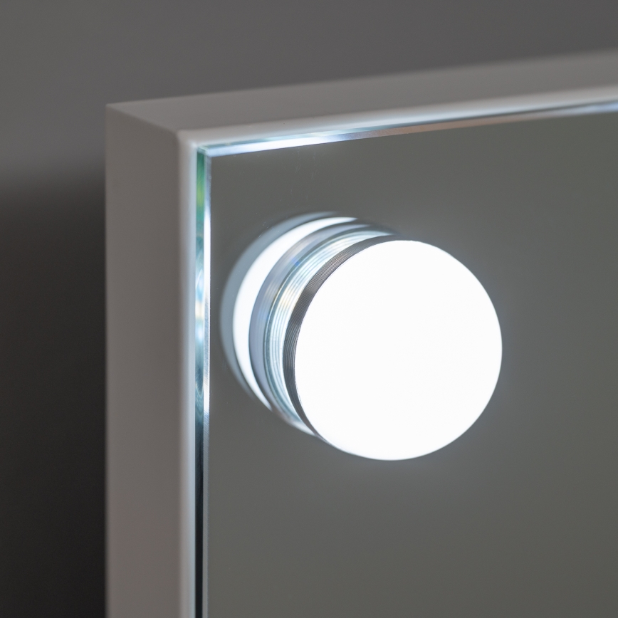 BRILAGI - LED stmievateľné make-upové zrkadlo HOLLYWOOD LED/15W/230V CCT + 2x USB 60x50 cm biela