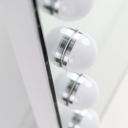 BRILAGI - LED stmievateľné make-upové zrkadlo HOLLYWOOD LED/15W/230V CCT + 2x USB 60x50 cm biela