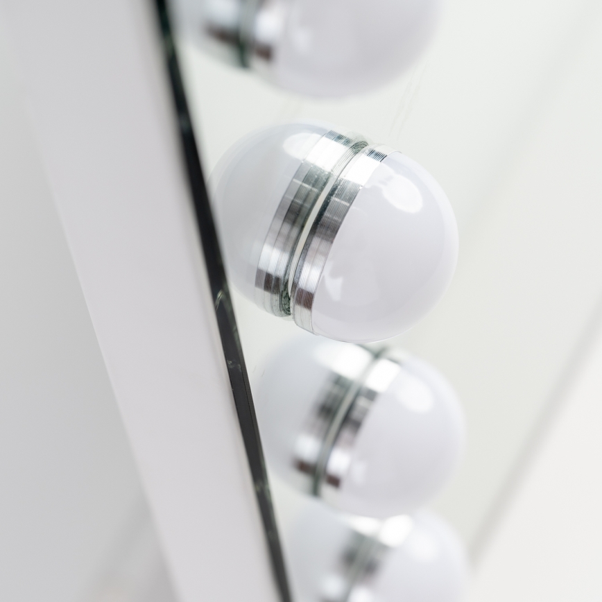 BRILAGI - LED stmievateľné make-upové zrkadlo HOLLYWOOD LED/15W/230V CCT + 2x USB 60x50 cm biela