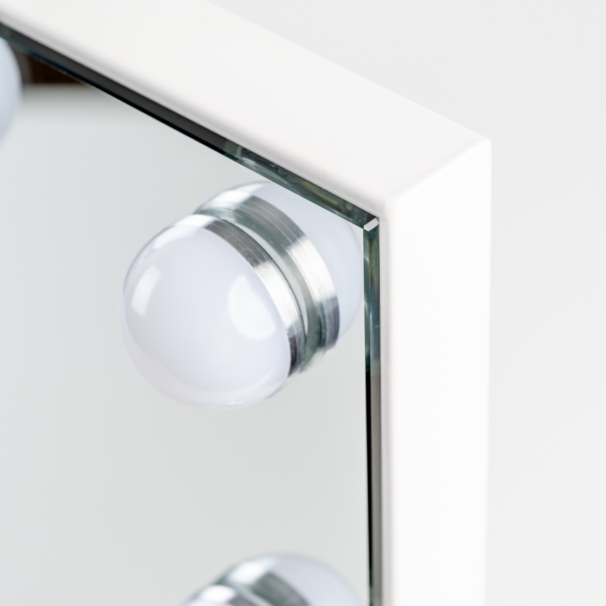 BRILAGI - LED stmievateľné make-upové zrkadlo HOLLYWOOD LED/15W/230V CCT + 2x USB 60x50 cm biela