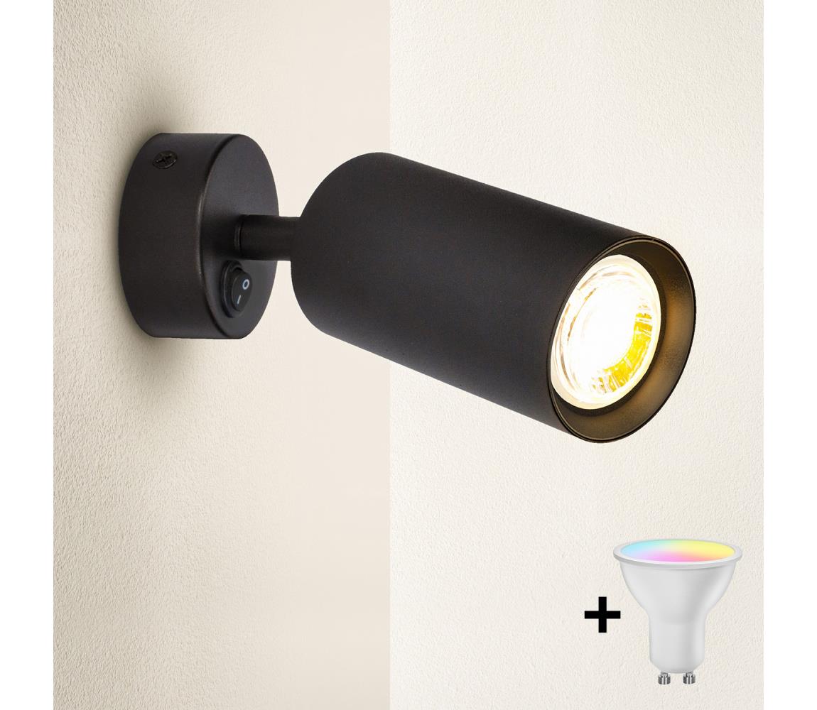 Brilagi - LED Stmievateľné nástenné bodové svietidlo SELE 1xGU10/4,8W/230V čierna BG1371+AI2382