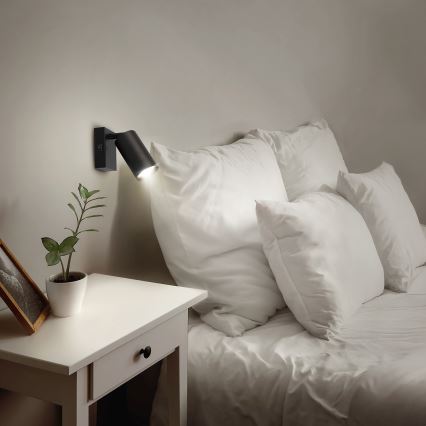 Brilagi - LED Stmievateľné nástenné bodové svietidlo SELE 1xGU10/6,5W/230V 2700-6500K čierne