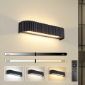 Brilagi - LED Stmievateľné nástenné svietidlo FALCON MODERN LED/14W/230V 3000-6000K 40 cm čierna + diaľkové ovládanie