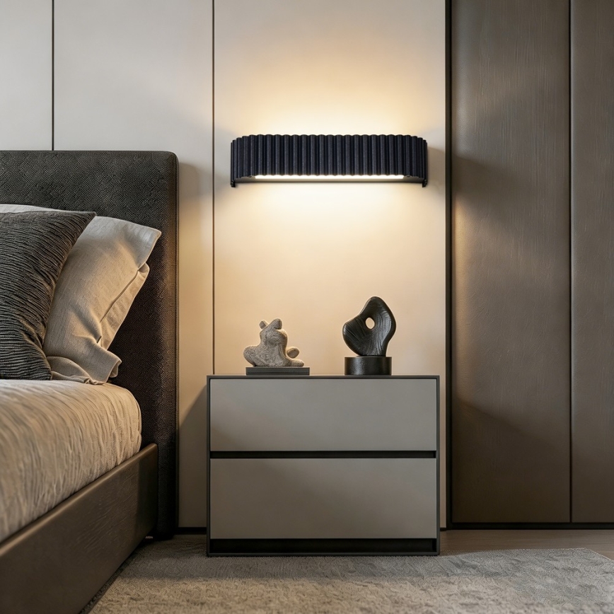 Brilagi - LED Stmievateľné nástenné svietidlo FALCON MODERN LED/14W/230V 3000-6000K 40 cm čierna + diaľkové ovládanie