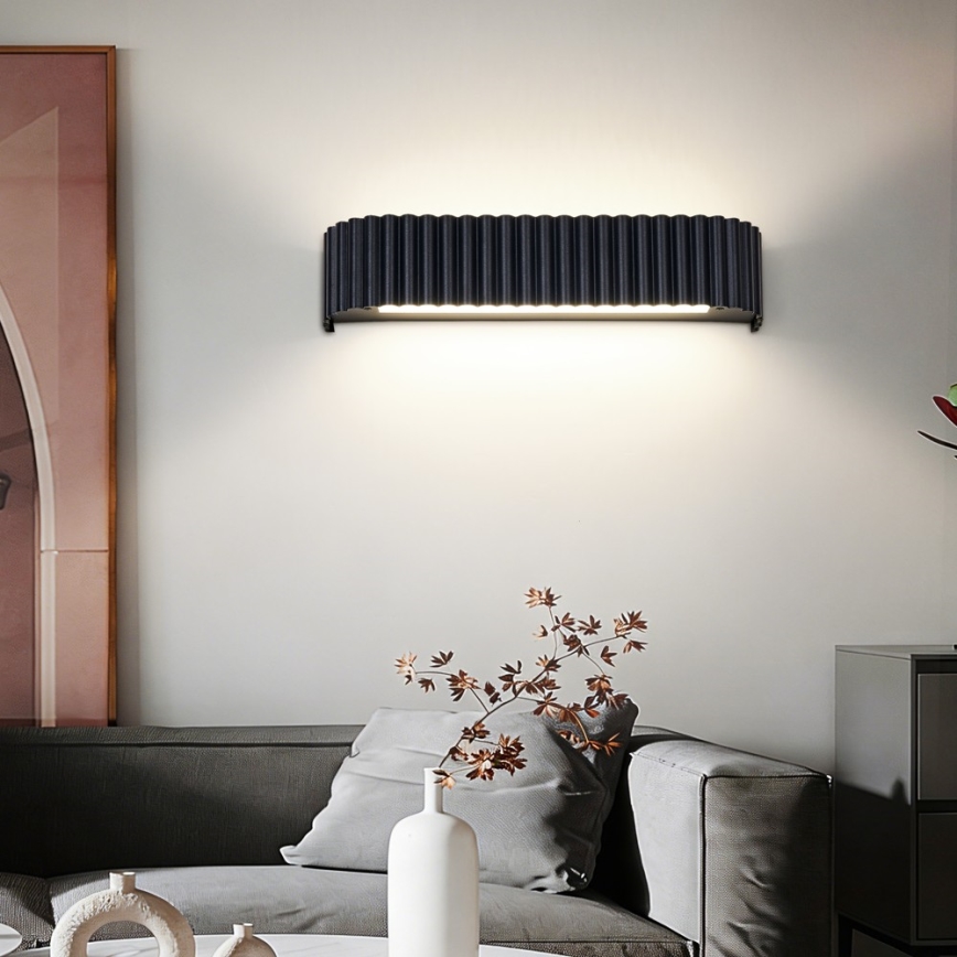 Brilagi - LED Stmievateľné nástenné svietidlo FALCON MODERN LED/14W/230V 3000-6000K 40 cm čierna + diaľkové ovládanie