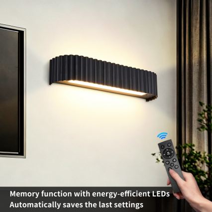 Brilagi - LED Stmievateľné nástenné svietidlo FALCON MODERN LED/14W/230V 3000-6000K 40 cm čierna + diaľkové ovládanie