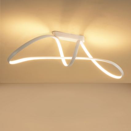 Brilagi - LED Stmievateľný prisadený luster TWISTER LED/60W/230V 3000-6000K biela + diaľkové ovládanie