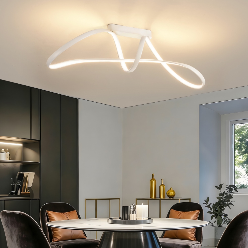 Brilagi - LED Stmievateľný prisadený luster TWISTER LED/60W/230V 3000-6000K biela + diaľkové ovládanie