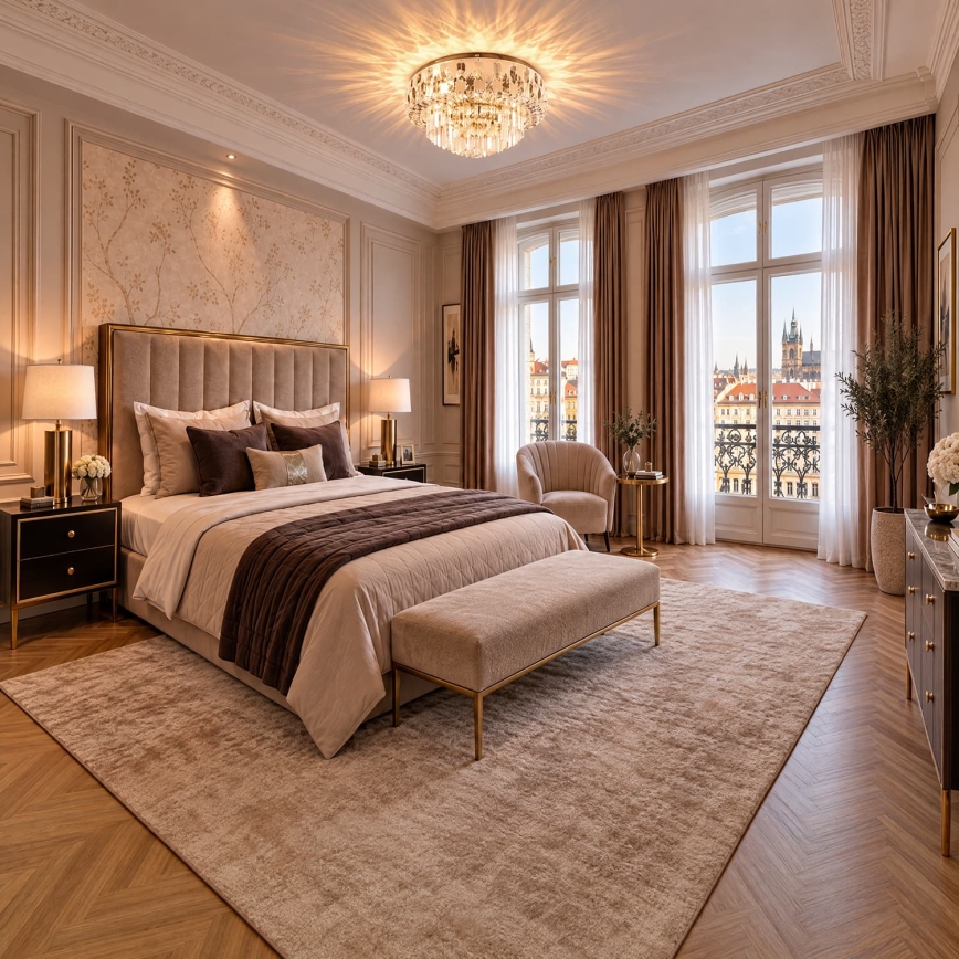 BRILAGI - LED stmievateľné stropné svietidlo AURELIA LED/45W/230V 3000-6000K pr. 50 cm zlatá + diaľkové ovládanie
