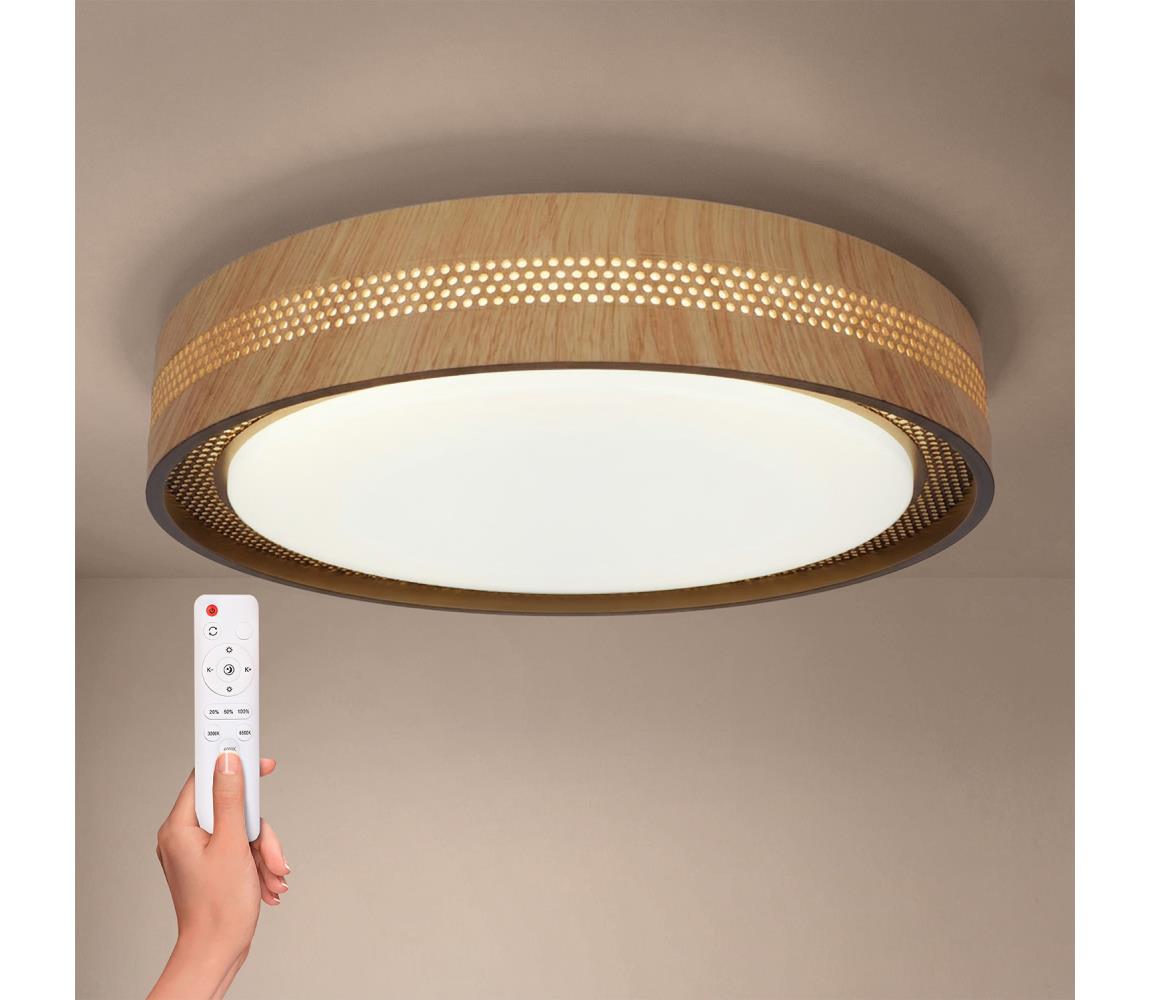 Brilagi - LED stmievateľné stropné svietidlo COCI LED/48W/230V priemer 39 cm drevo/čierna+DO WO800-OEM49-40
