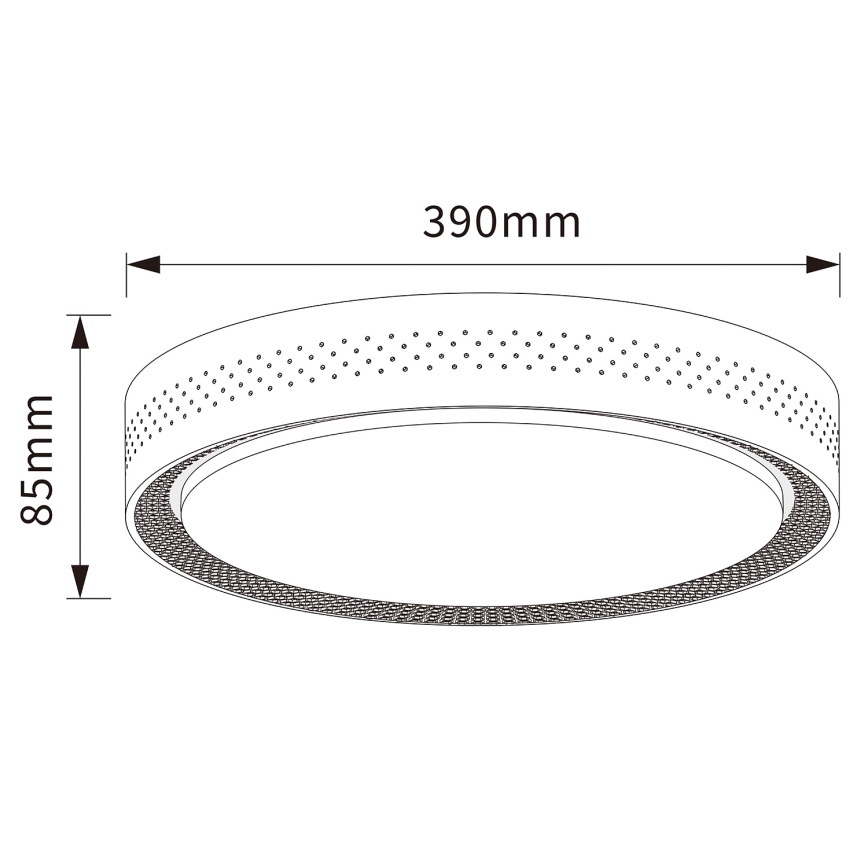 Brilagi - LED Stmievateľné stropné svietidlo COCI LED/48W/230V 3000-6500K priemer 39 cm drevený dekor/čierna + diaľkové ovládanie