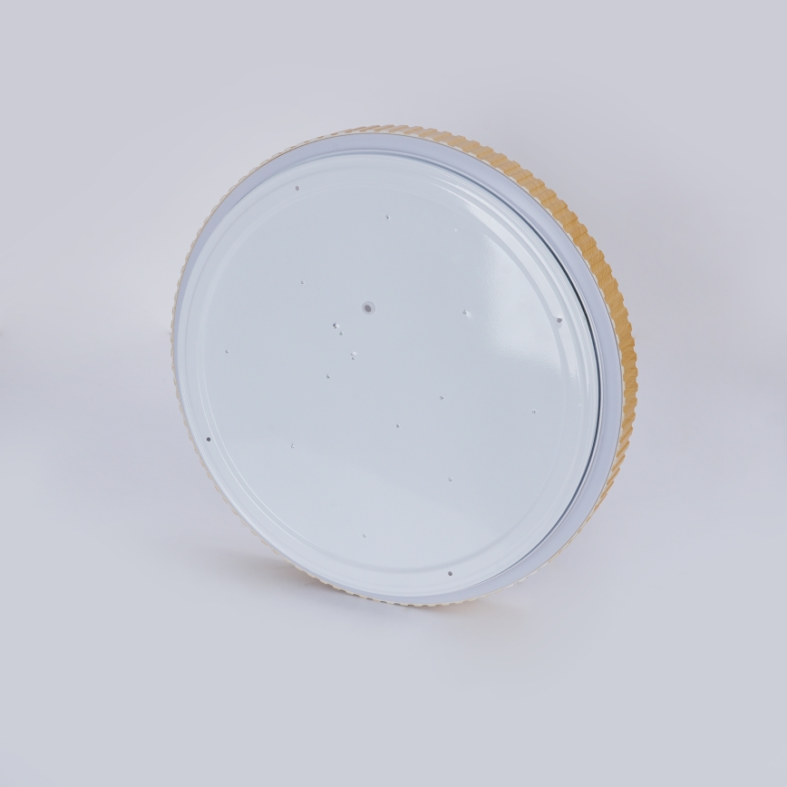 Brilagi - LED stmievateľné stropné svietidlo CORVO LED/72W/230V 3000-6000K drevený dekor pr. 50 cm + diaľkové ovládanie