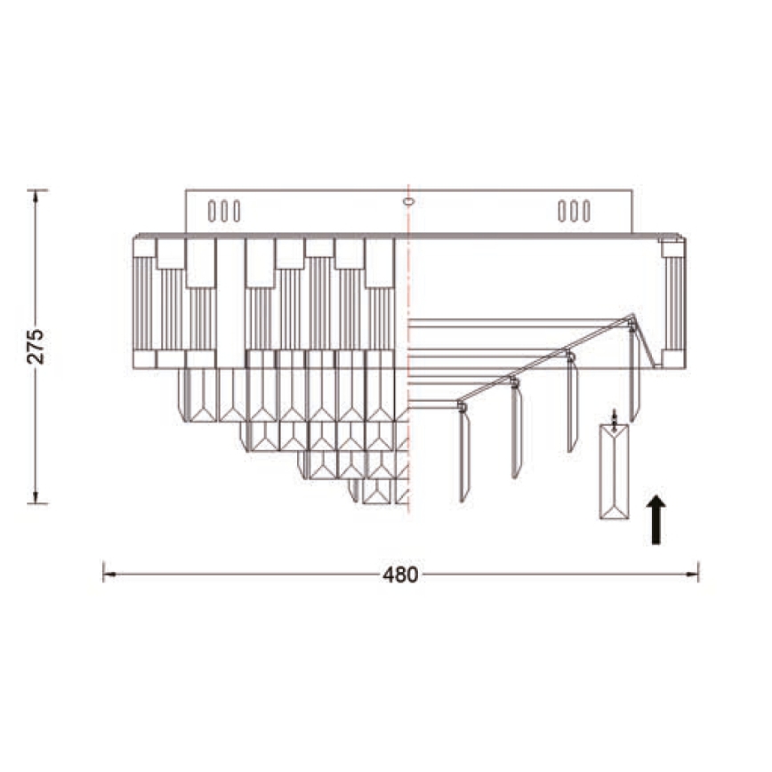 Brilagi - stmievateľné stropné LED svietidlo CROWN LED/41W/230V 3000-6000K, priemer 48 cm, čierne, s diaľkovým ovládaním