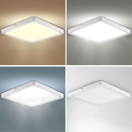 Brilagi - LED stmievateľné stropné svietidlo ESTELA SQUARE LED/36W/230V 3000-6500K 31x31 cm biela + diaľkové ovládanie