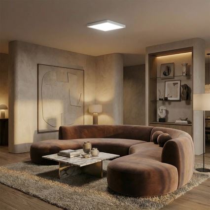 Brilagi - LED stmievateľné stropné svietidlo ESTELA SQUARE LED/36W/230V 3000-6500K 31x31 cm biela + diaľkové ovládanie