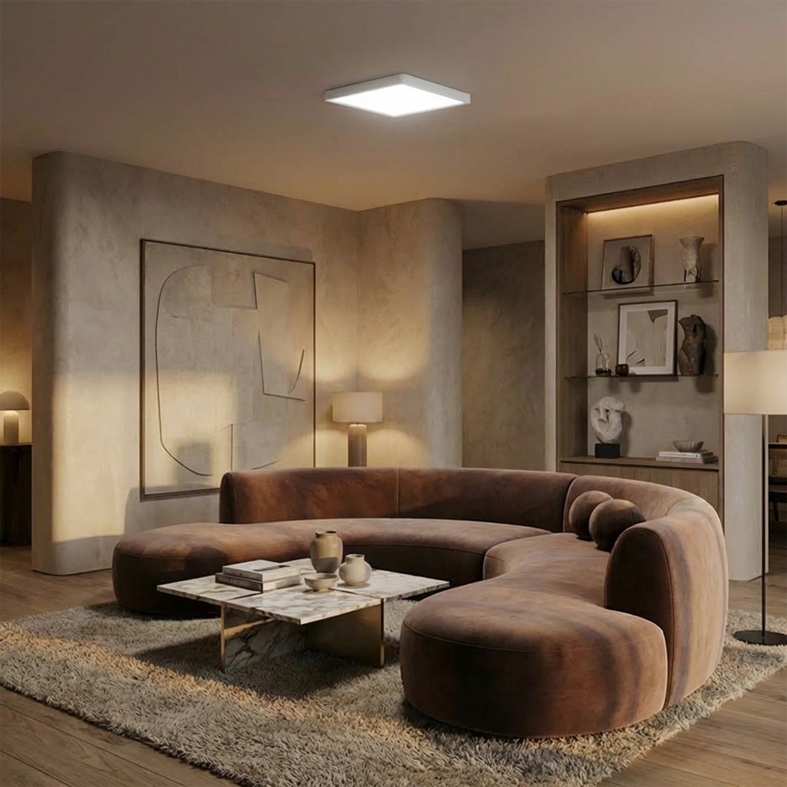 Brilagi - LED stmievateľné stropné svietidlo ESTELA SQUARE LED/36W/230V 3000-6500K 31x31 cm biela + diaľkové ovládanie