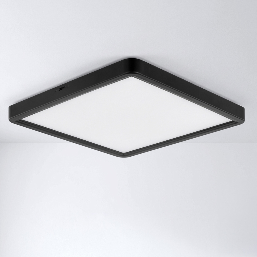 Brilagi - LED stmievateľné stropné svietidlo ESTELA SQUARE LED/36W/230V 3000-6500K 31x31 cm čierna + diaľkové ovládanie