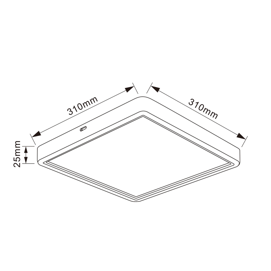 Brilagi - LED stmievateľné stropné svietidlo ESTELA SQUARE LED/36W/230V 3000-6500K 31x31 cm čierna + diaľkové ovládanie