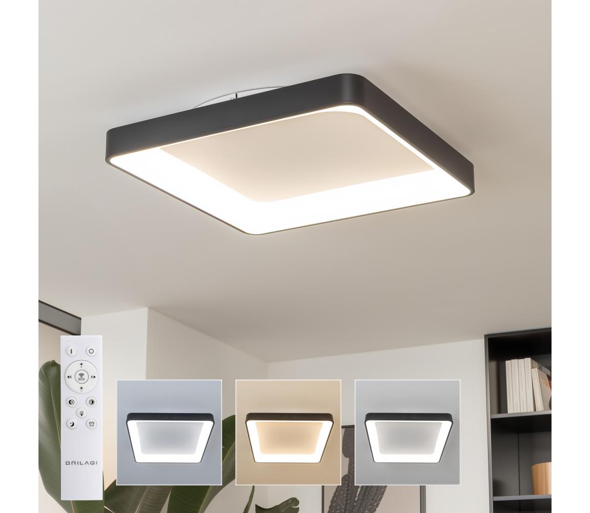 Brilagi - LED stmievateľné stropné svietidlo FALCON II LED/125W/230V 60x60 cm čierna +DO BRC2669-600/CR