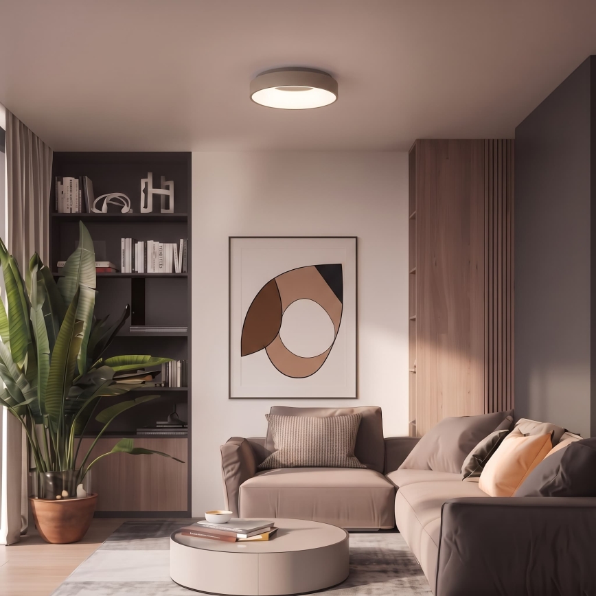 BRILAGI - LED Stmievateľné stropné svietidlo FALCON II LED/67W/230V 3000-6500K pr. 40 cm biela/béžová + diaľkové ovládanie