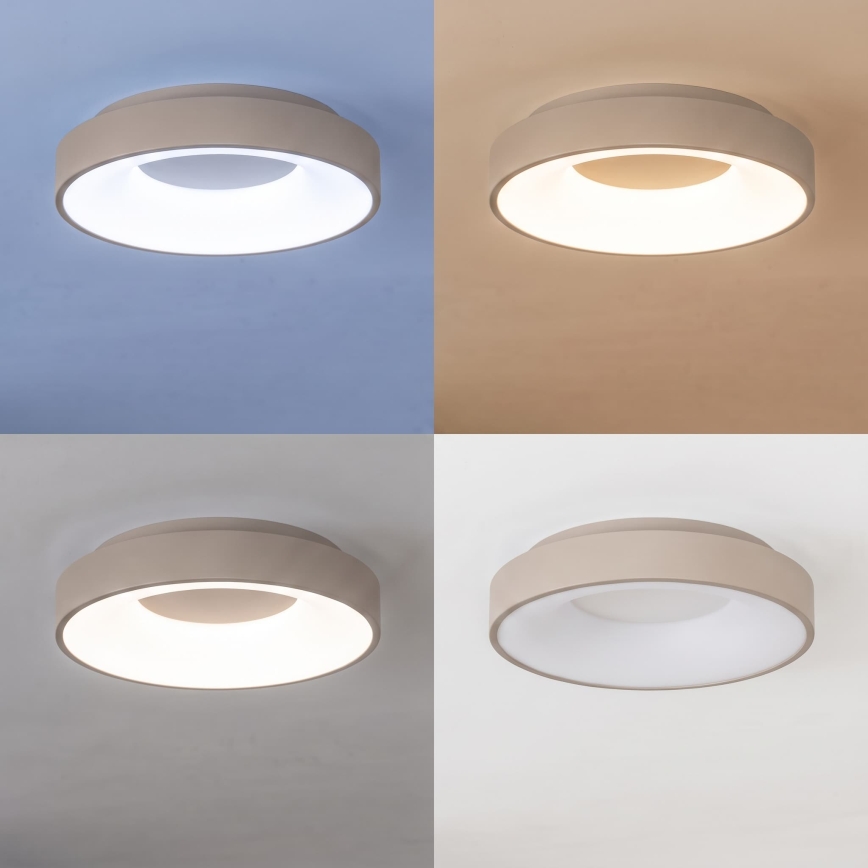 BRILAGI - LED Stmievateľné stropné svietidlo FALCON II LED/67W/230V 3000-6500K pr. 40 cm biela/béžová + diaľkové ovládanie