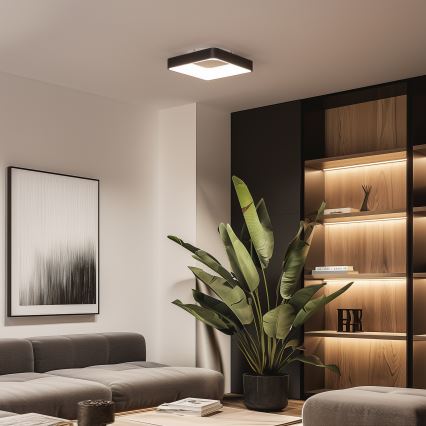 Brilagi - Stmievateľné LED stropné svietidlo FALCON II LED/80W/230V 3000-6500K 40x40 cm čierne + diaľkové ovládanie